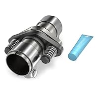 Universal Reparatur Flanschset Ø45 50 55 60 65 mm Auspuff Flansch, Rohrverbinder 2Loch (Ø 60 mm) inkl. Befestigungsmaterial mit Schrauben und Feder