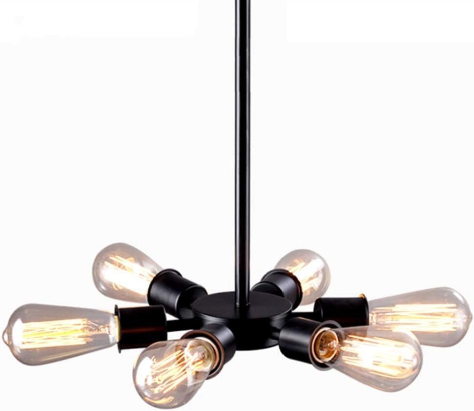 Lampe suspendue 6 lumières style industriel rétro E27 pour table