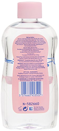 Johnsons & Johnsons Baby Öl - die ideale Pflege für trockene Haut - für Sie und Ihr Baby 300ml – Ansicht 2