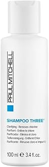 Shampoo Three - Deep Cleansing Shampoo Removes Chlorine Residue, for All Hair Types, Salon Quality Hair Care 100ml