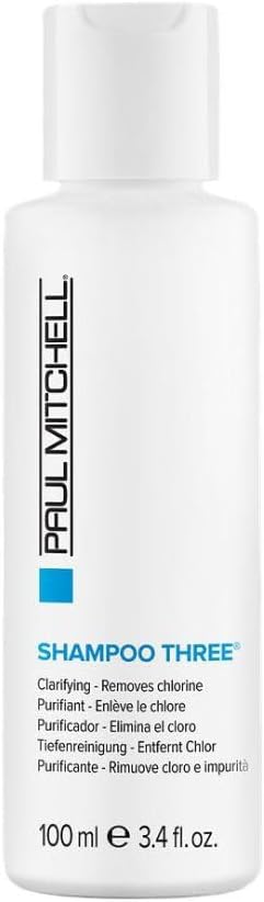 Shampoo Three - Deep Cleansing Shampoo Removes Chlorine Residue, for All Hair Types, Salon Quality Hair Care 100ml