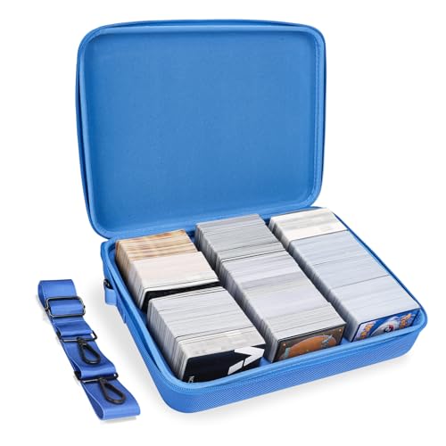 Mumlicha Estojo Para Jogos De Cartas Com Mais 2.200 Cartas, Caixa Armazenamento Trocas, Compatível Pokémon, Esportes E Beisebol, Viagem Transporte Fit Against Humanity (Azul)