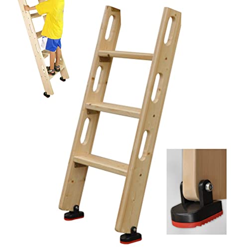 Escalera de madera para dormitorio y loft con asa superior, 100 cm de largo