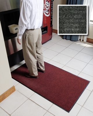 General Purpose InteriorEntry Floor Mat - Grime Fighter DualTrac - 3' x 5' - Grey