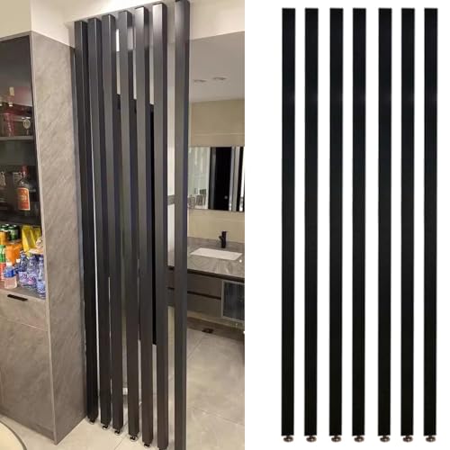 Divisor de pared de listones para separar el salon y crear zonas de ocio