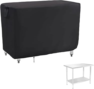 Outdoor Prep Table Cover 48 inch,Waterproof Stainless Steel Table Cover,Outdoor Pizza Oven Grill Tables Covers - 48 X 24 X 35 Inch