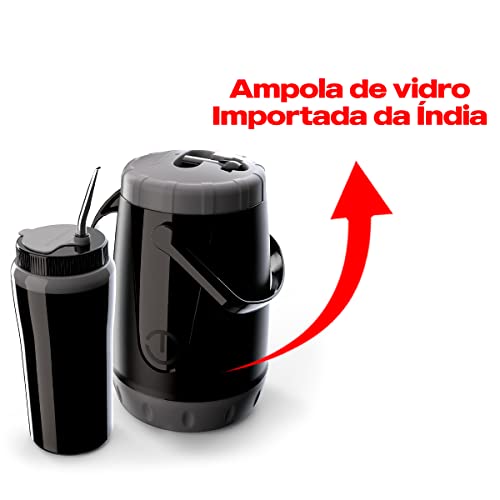 Kit Tererê Pávia Copo Térmico Completo bomba garrafa Preto