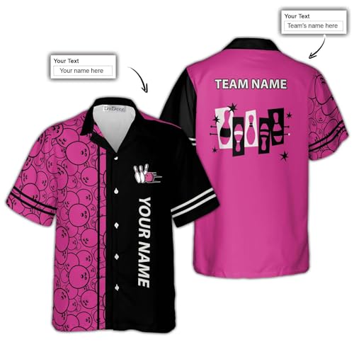 Retro Bowling Shirts 1950s Casual Short Sleeve Custom Vintage Bowling Shirts Summer Personalized Name3