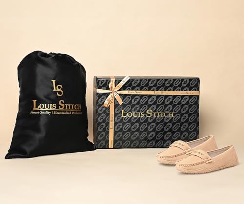 Image of LOUIS STITCH Women's Premium Slip-On Loafers | Elegant Solid Slip-On Comfort Shoes for Casual and Formal Wear | Slip-On Loafer Shoes for Women | LSLD-BLR-HS01