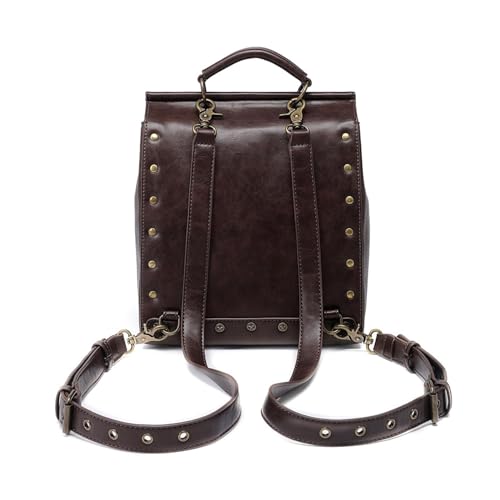 Sac à dos vintage pour ordinateur portable style médiéval cuir - 7