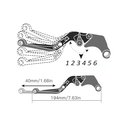 Levier d'embrayage et de frein pliable pour moto X-MAX 300 - 5