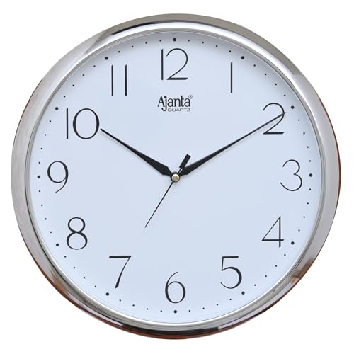 Image of Ajanta Wall Clock for Home and Offices 11 Inches Wall Clock Wall Watch (White 28 x 28 x 3 cm)