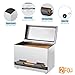 2Fold Pencil Dispenser for Classroom - Stainless Steel Bulk Pencil Holder for Desk - Includes Removable Label Stickers - Teacher Must Haves for Organization - Holds up to 200 Pencils (Silver)