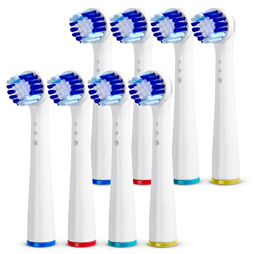 8-Pack Electric Toothbrush Replacement Heads - Brush Heads Refill Compatible with Oral-B Braun Professional Electric Precision Clean 7000/Pro 1000/9600/5000/3000/8000