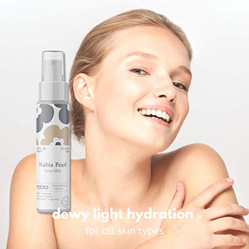 Nabia Hydrating Pearl Face Mist with Pearl extract, 3.38 Fl Oz