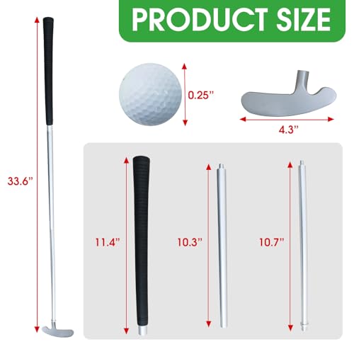 Golf Putter - Golf Putters Right Handed &Left Handed for Beginner Youth, Removable Mini Golf Clubs Set - 33" Golf Putters with 2 Standard Double Layer Construction Golf Balls - Image 4