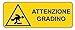 5 pezzi ADESIVO PERICOLO ATTENZIONE AL GRADINO 125x330 mm