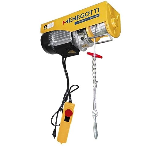 Talha elétrica capacidade 150/300 kg elevação de até 12 metros - Prime V2 - Menegotti (220V)
