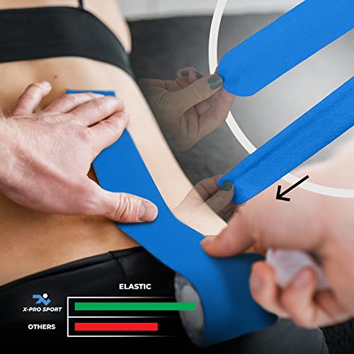 Kinesiological Tape 5m x 5cm, X-PRO Sport Kinesio Tape with e-Book with Application Examples, Muscle Patch - Image 3