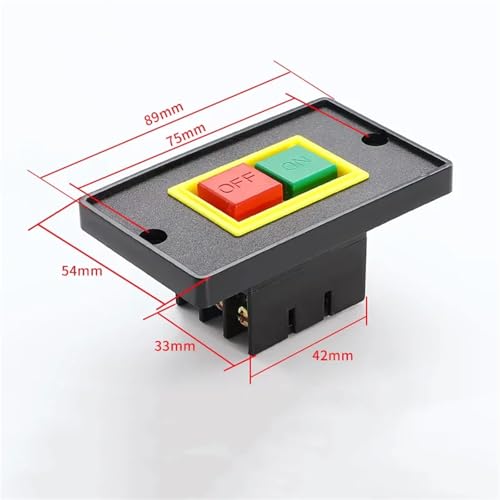 Interrupteur à bouton-poussoir robuste AC 380V pour commande de machines d'atelier QCS1 - 4