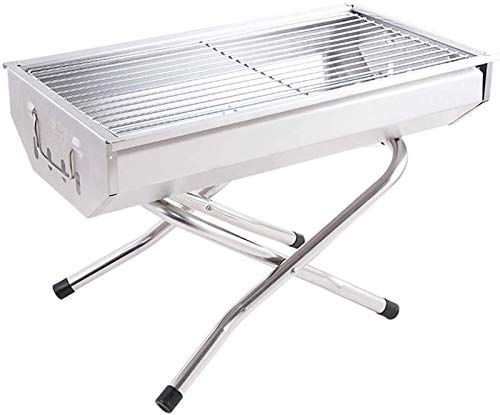Grill Holzkohlegrill Grill beweglicher Edelstahl Folding BBQ Grill im Freien Grill for Picknick Garten Camping-Reise Grill Herd (Farbe: A)