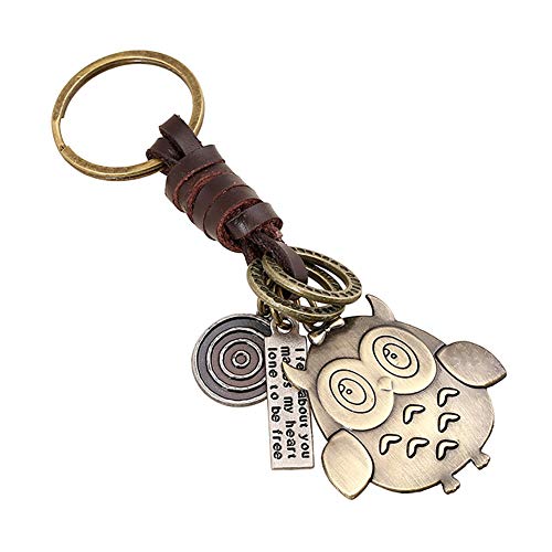 Preisvergleich Produktbild REESTAR Retro Eule Schlüsselanhänger Legierung Schlüsselbund Keychain Anhänger Schlüsselbund für Handy Geld Tasche Auto Schlüsselanhänger Key chain Schlüsselring