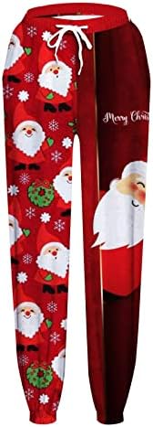 Pantalon Festif Femme Sapin De Noël Imprimé Stretch Confortable Pyjama