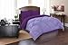 Elegant Comfort All Season Goose Down Alternative Reversible 3-Piece Comforter Set- Available in and Colors, Full/Queen, Lilac/Purple