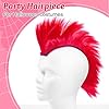 SHINEOFI Mohawk Wig Decorative Hairpiece for Party Supplies, Cosplay Dress Up, Dancing Performance, Fun Photo Prop -red #1