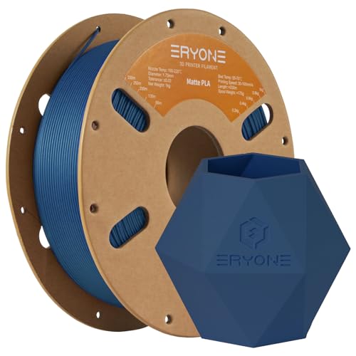 Image of ERYONE Matte PLA Filament for 3D Printer, Filament 1.75mm + /- 0.03mm, 1kg (2.2LBS) /Spool, Navy Blue