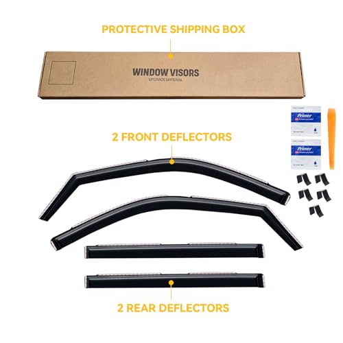 in-Channel Rain Guards for 2023-2026 Toyota Sequoia, Window Visor Shields Vent Deflector Shade Wind Dark Smoke 2024 2025 23 24 25 26, Tape-On Inside-Mount, 4PCS by CMVT Auto - Used condition - Image 7