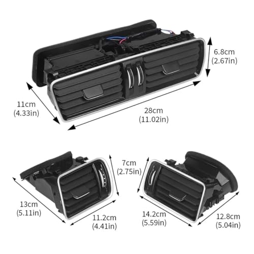Aérateurs de climatisation console centrale pour VW Passat B6 B7 de 2006 à 2011 - 5