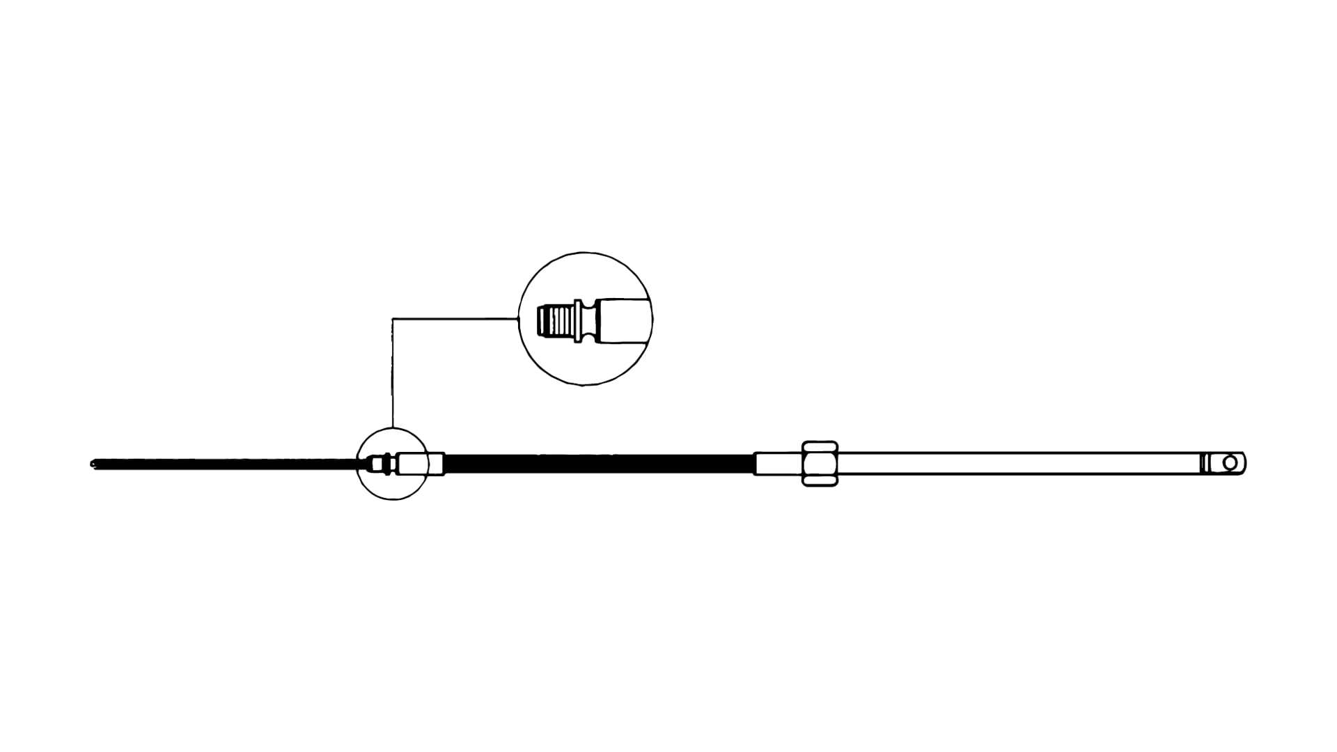 Monocavo Compatibile Ultraflex M58 - per Timonerie T67 - Barca, Gommone, Meccanica