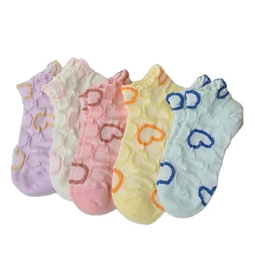 3 pairs - summer thin breathable short socks, colorful hollow shallow socks3