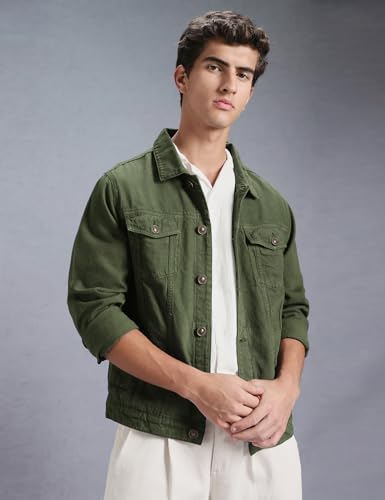 Image of INKD Men's Overdyed Cotton Denim Jacket - 100% Cotton | Double Flat Pocket | Regular Fit | Full Sleeve