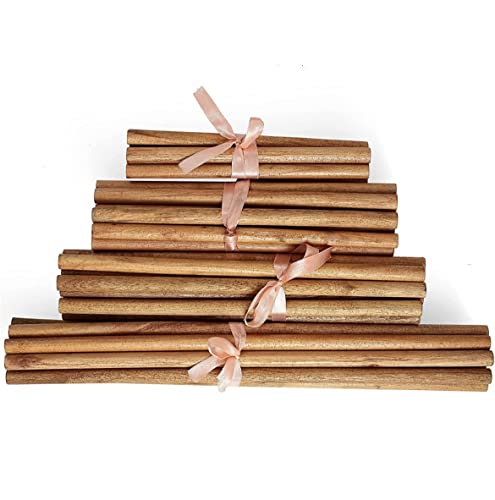 Image of BLOOMAX 14mm x 9 Inch Wooden Dowel Rods - Pack of 5 | Premium Polished Hardwood Sticks (±0.5mm Tolerance) | Smooth Splinter‑Free Dowels for DIY Crafts, Macrame & Furniture Repairs | Made in India