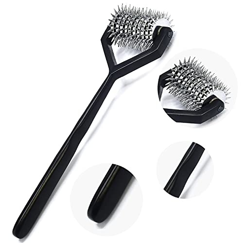AAProTools All Black Coated Wartenberg Wheel 10 Head Wartenberg Pinwheel Sensation Diagnostic for Couples