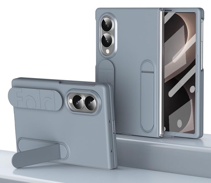 AEETZ Premium Back Cover for Samsung Galaxy Z Fold 8 5G - Wristband & Built-in Stand Back Case (Military-Grade Protection) Protective Anti-Yellowing Case (Wristband Grey)-image-19