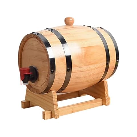 Wooden Whiskey Barrel Decanter with Tap Cover