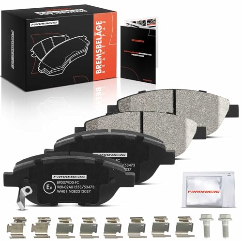 Frankberg Brake Pad Set incl. 4x Pads Front Compatible with Corsa D S07 Corsa D Box/Hatchback S07 Replace# 93189816,1605354