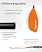 Abahub Adjustable Kayak Paddle 210-230 cm/82.6-90.5 Inches Floating Kayaking Oars Boating Oars Canoeing Oars Orange