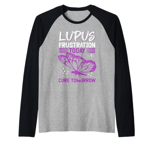 Lupus Frustration Today Cure Tomorrow Lupus Warrior Camiseta Manga Raglan