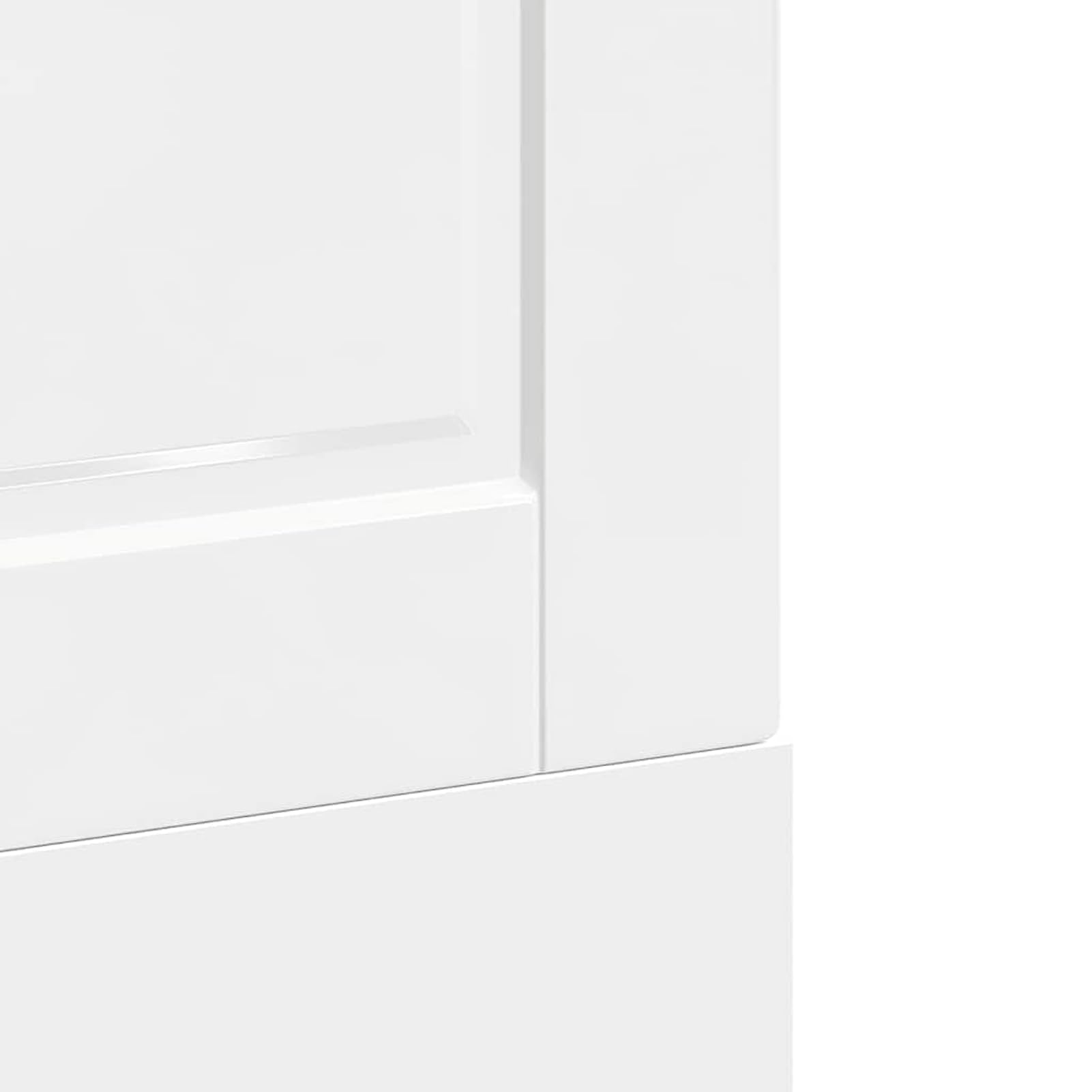 Pannello per lavastoviglie, 60 x 1,5 x 67 cm, in legno bianco lucido, serie Porto, da incasso in cucina