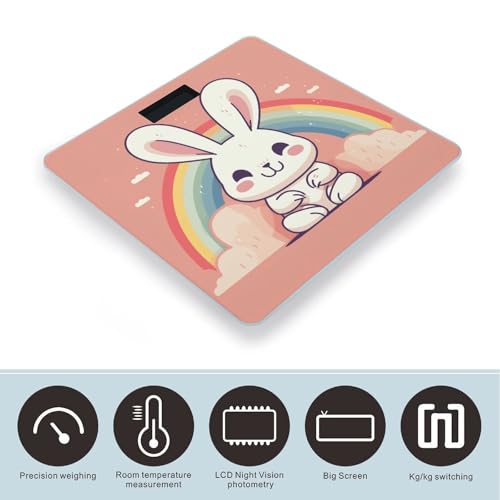 Báscula digital Rainbow and Rabbit para peso corporal miniatura 3