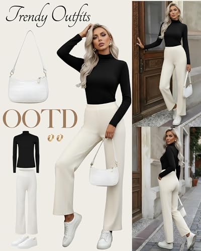 Haut de compression manches longues femme thermique col roulé doux