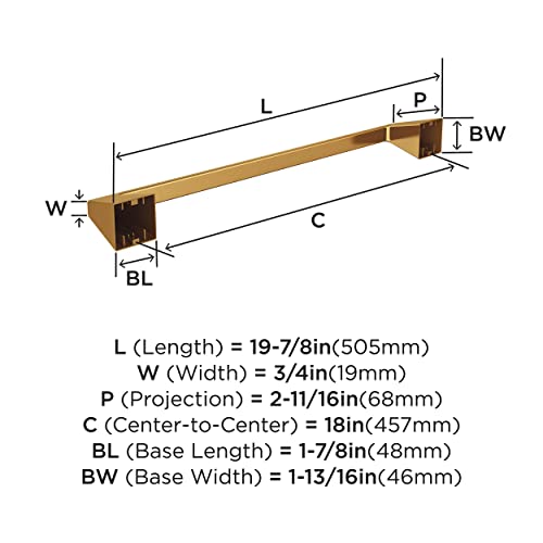 Amerock BH36003CZ | Champagne Bronze Towel Bar | 18 in (457 mm) Towel Rack | Blackrock | Bathroom Towel Holder | Bathroom Hardware | Bath Accessories by Amerock - Used condition - Image 4