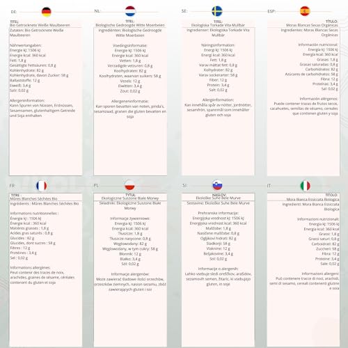 Wholefood Earth Organic Dried White Mulberries – 1 kg | Raw | Sundried | GMO Free | Vegan | High Fibre | Certified Organic