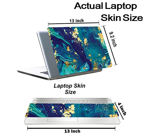 Image of Marbel D11 Top+Wrist Pad Vinyl Laptop Skin /Sticker /Cover for 13 to 13.3 Inches Laptops Laminated-Removable-HD Quality Compatible for Hp-Dell-Sony-Lenovo-Asus etc.(13x9.2 Inches)