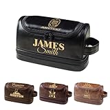 HDSD Custom Toiletry Bag for Men Personalized Hanging with 360° Rotating Hook Waterproof Shockproof Ideal Groomsmen/Birthday/Father's Day Gift
