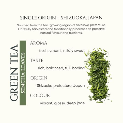 Image of Tencha Japanese Sencha Green Tea Elite Grade Leaves from Shizuoka | Elite Grade Sencha Leaves | Shizuoka Japan Origin | Fresh Green Tea Taste | Authentic Japanese Tea | Daily Enjoyment